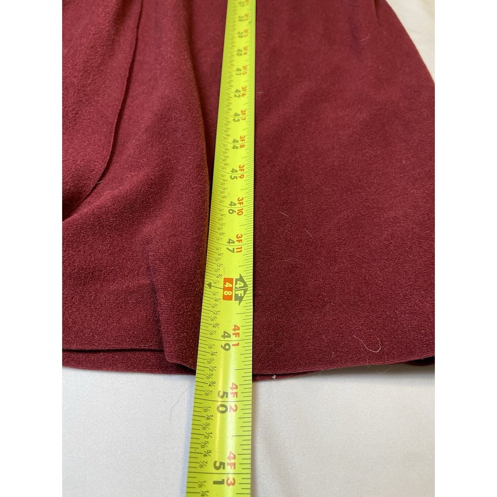 Vanity Fair Velour Robe Womens Small Burgundy Red Pearl Snap Cozy Comfy Pocket - Picture 6 of 6